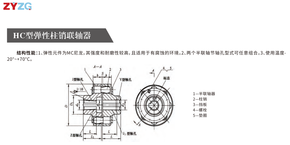 HCL型带造动轮弹性柱销联轴器