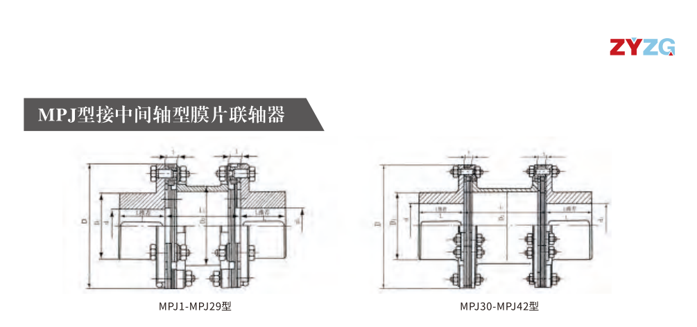 MPJ型接中央轴型膜片联轴器